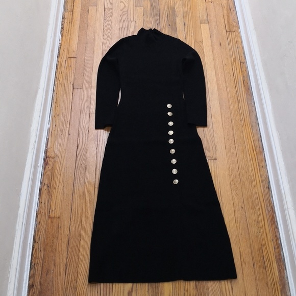 SEZANE Harper Dress In Black - Picture 4 of 7
